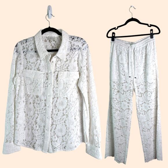 CAMI NYC Ivory Lace Pant Set - Picture 2 of 10